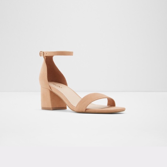 Aldo Shoes - NEVER WORN Nude Suede Heels - Size 8
